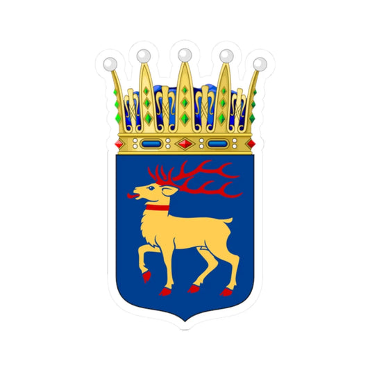 Ölands vapen crowned (Sweden) (Coat of Arms) STICKER Vinyl Kiss-Cut Decal 2 Inch White - The Sticker Space