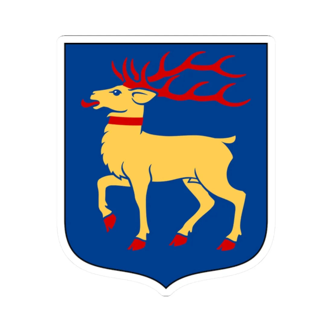Ölands vapen (Sweden) (Coat of Arms) STICKER Vinyl Kiss-Cut Decal 2 Inch White - The Sticker Space
