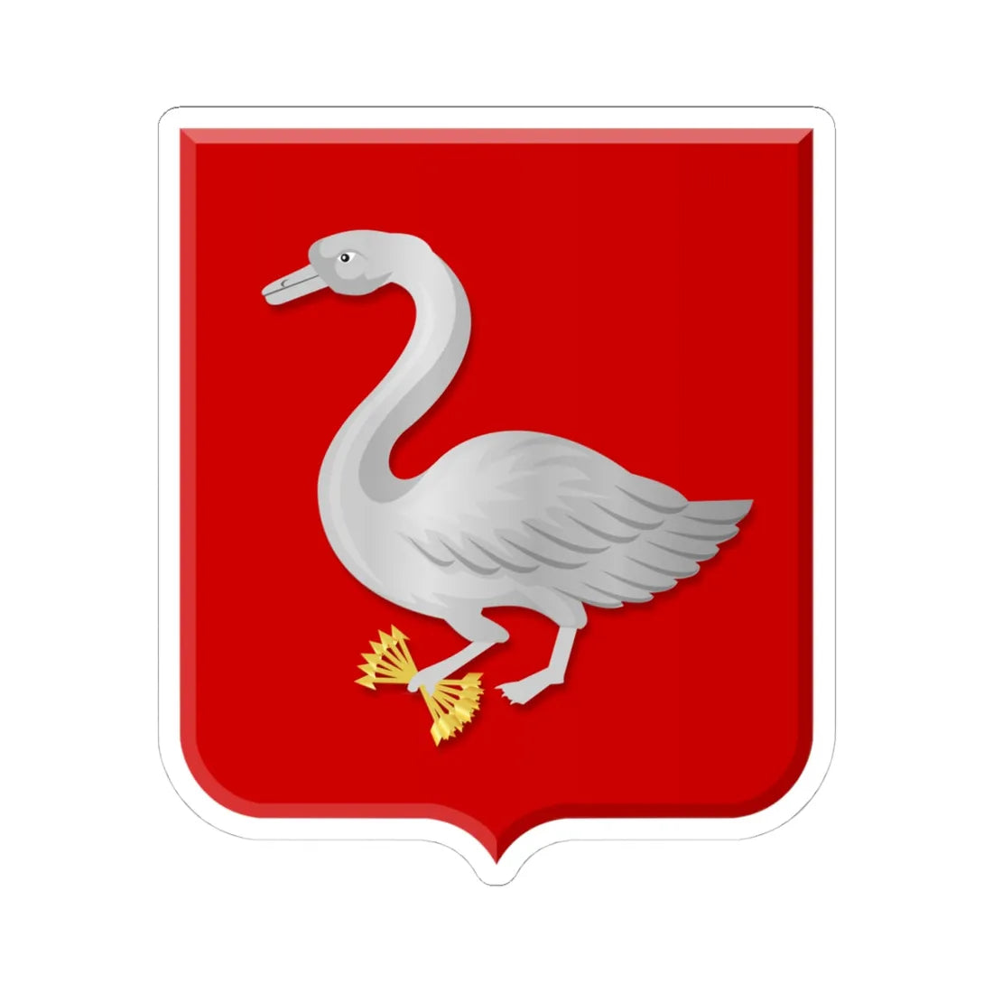 Landsmeer wapen volgens beschrijving (Netherlands) (Coat of Arms) STICKER Vinyl Kiss-Cut Decal 4 Inch White - The Sticker Space