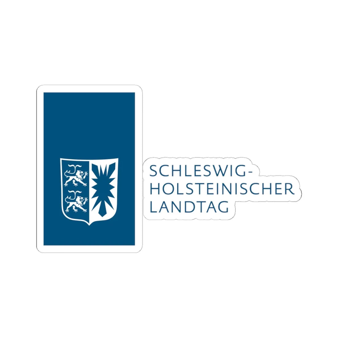 Landtag SH Logo (Denmark) (Coat of Arms) STICKER Vinyl Kiss-Cut Decal 6 Inch White - The Sticker Space
