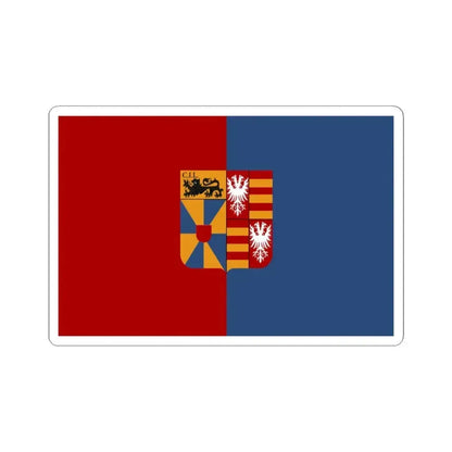 Langemark-Poelkapelle vlag (Belgium) STICKER Vinyl Kiss-Cut Decal 3 Inch White - The Sticker Space