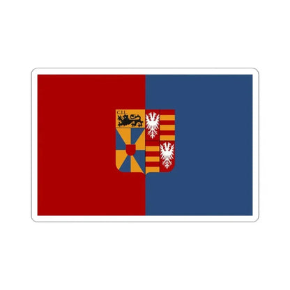 Langemark-Poelkapelle vlag (Belgium) STICKER Vinyl Kiss-Cut Decal 6 Inch White - The Sticker Space