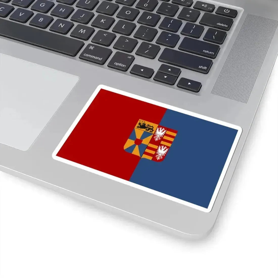 Langemark-Poelkapelle vlag (Belgium) STICKER Vinyl Kiss-Cut Decal - The Sticker Space