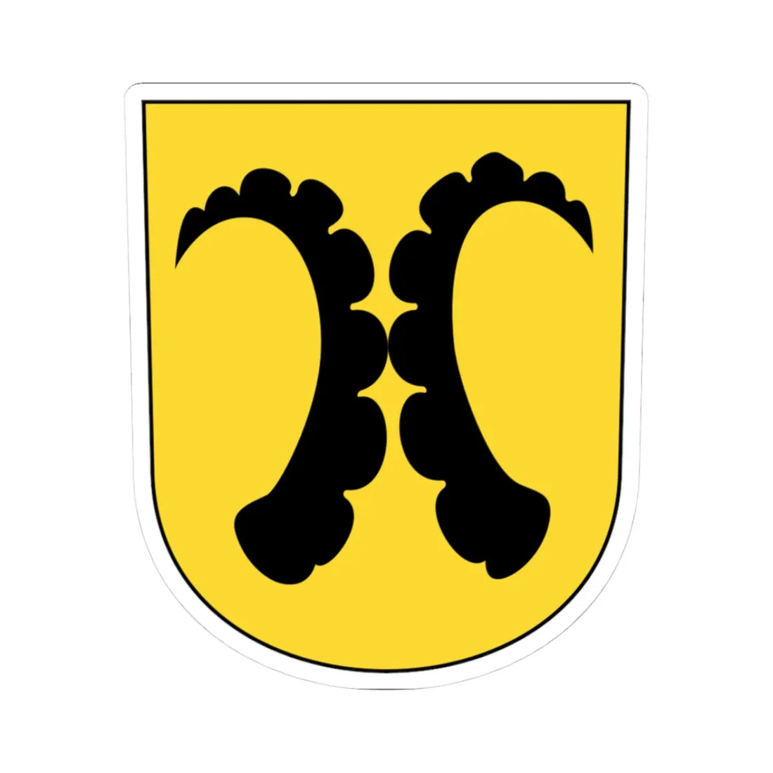 Langenhard coat of arms (Switzerland) (Coat of Arms) STICKER Vinyl Kiss-Cut Decal 3 Inch White - The Sticker Space