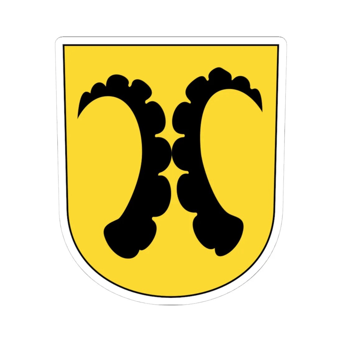 Langenhard coat of arms (Switzerland) (Coat of Arms) STICKER Vinyl Kiss-Cut Decal 4 Inch White - The Sticker Space