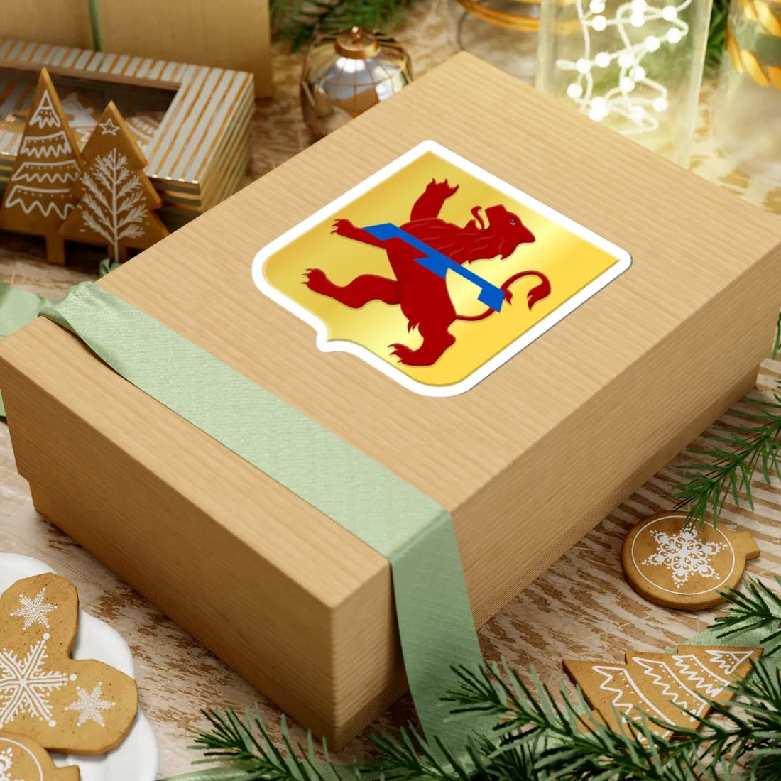 Langerak wapen (Netherlands) (Coat of Arms) STICKER Vinyl Kiss-Cut Decal - The Sticker Space