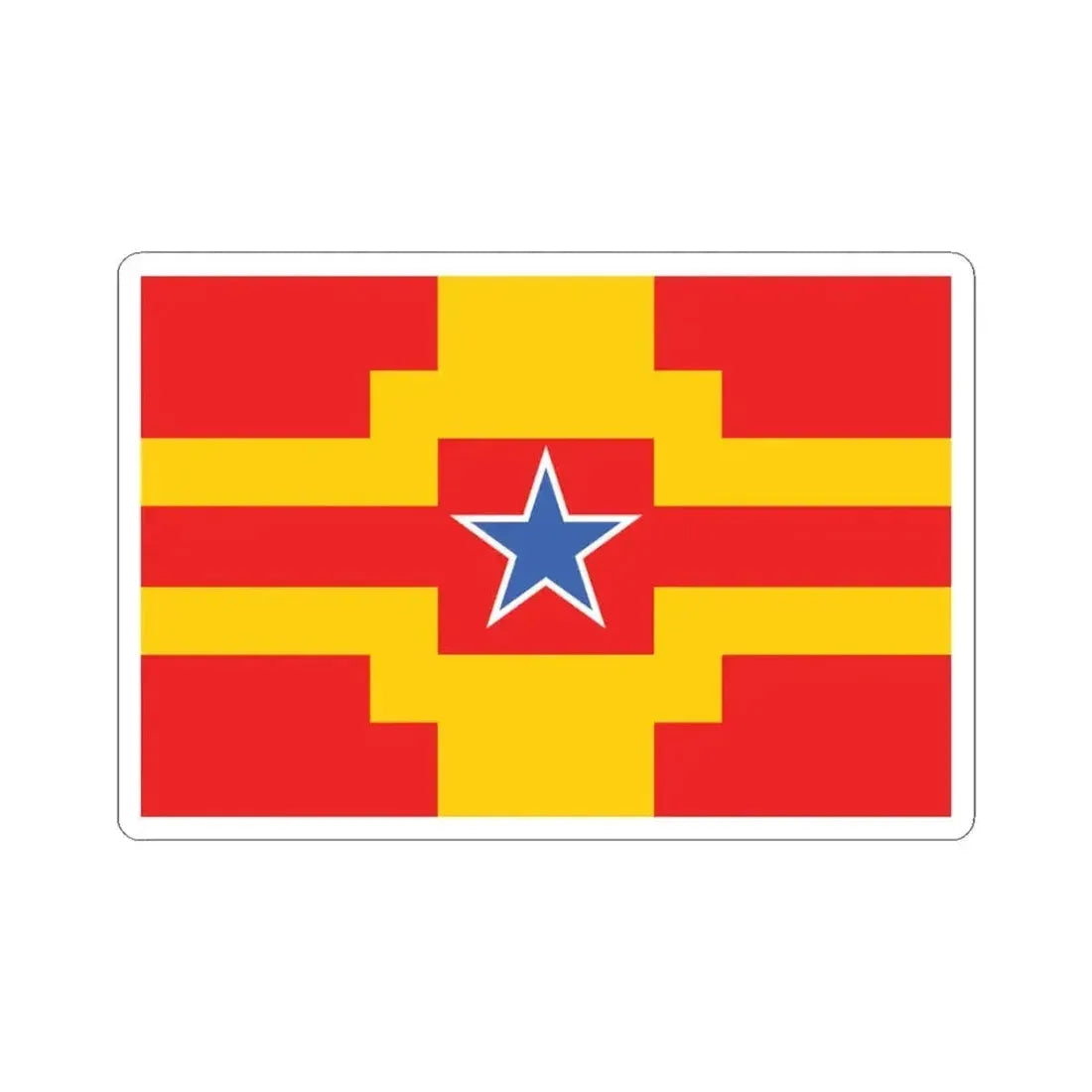 Langley British Columbia flag (Canada) STICKER Vinyl Kiss-Cut Decal 3 Inch White - The Sticker Space