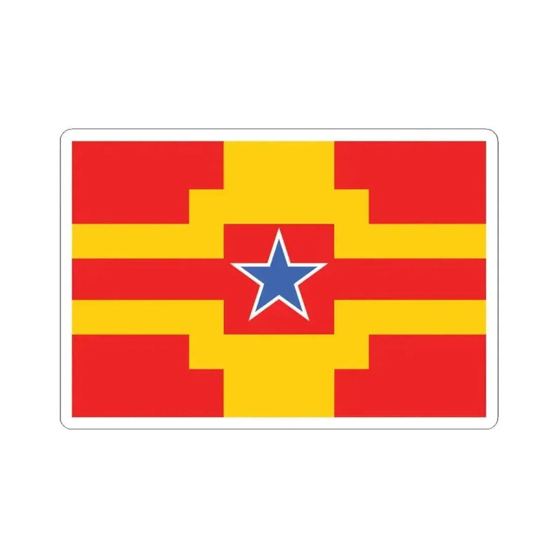 Langley British Columbia flag (Canada) STICKER Vinyl Kiss-Cut Decal 4 Inch White - The Sticker Space