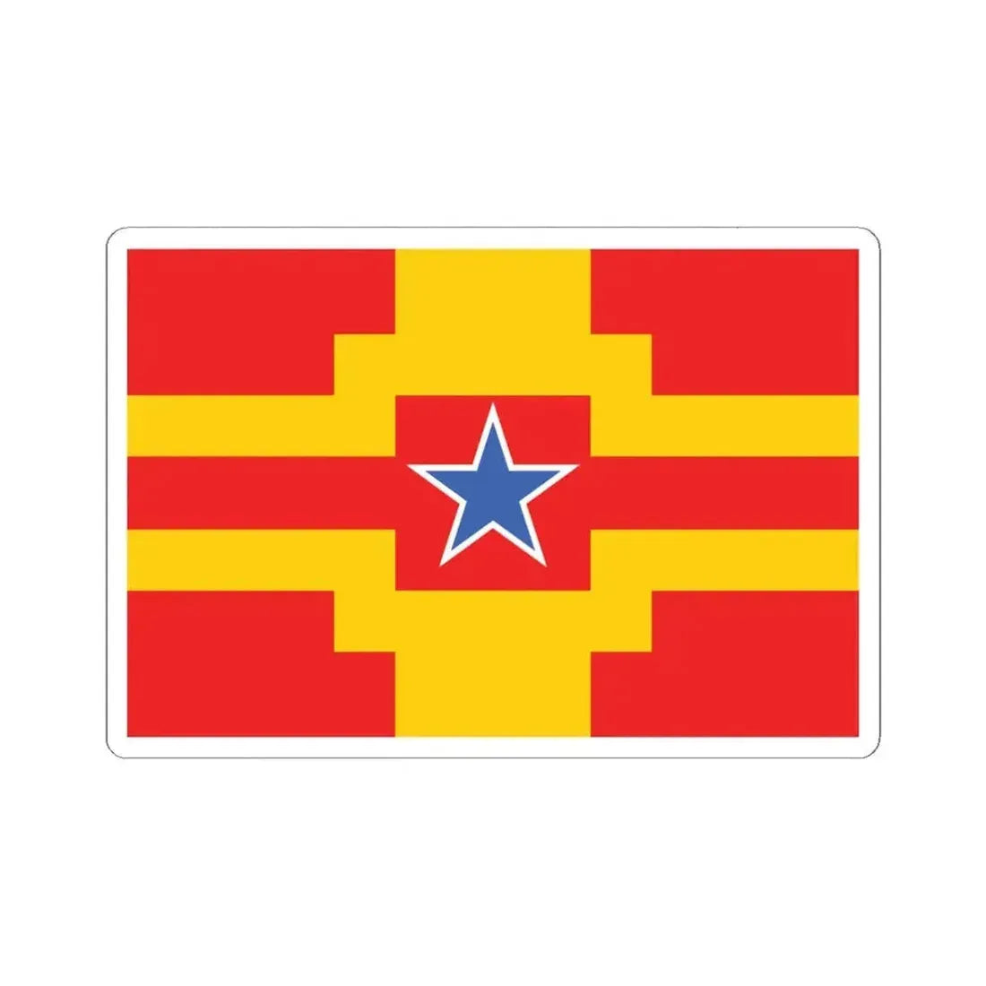 Langley British Columbia flag (Canada) STICKER Vinyl Kiss-Cut Decal 6 Inch White - The Sticker Space