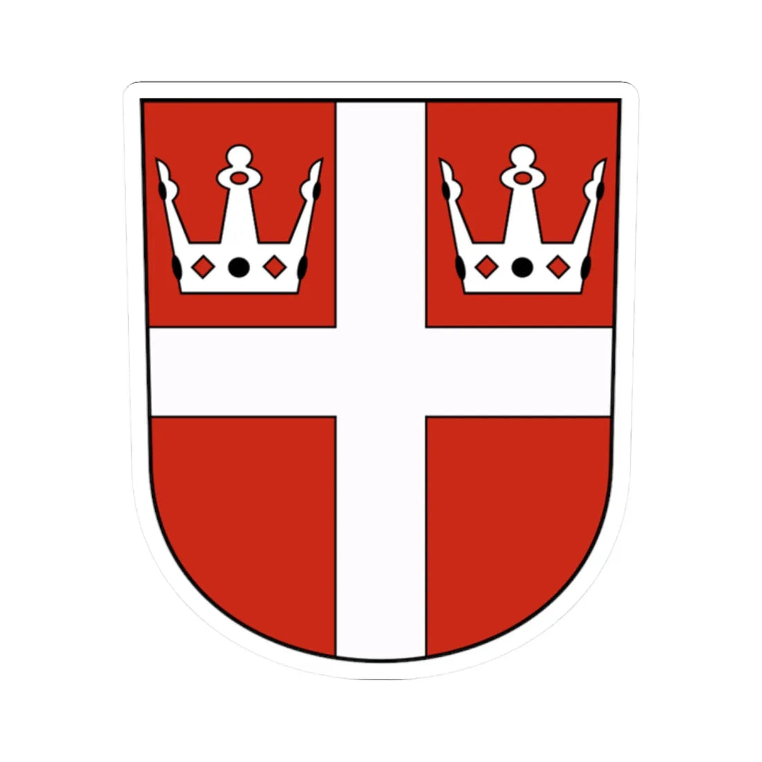 Langrickenbach-blazon (Switzerland) (Coat of Arms) STICKER Vinyl Kiss-Cut Decal 2 Inch White - The Sticker Space