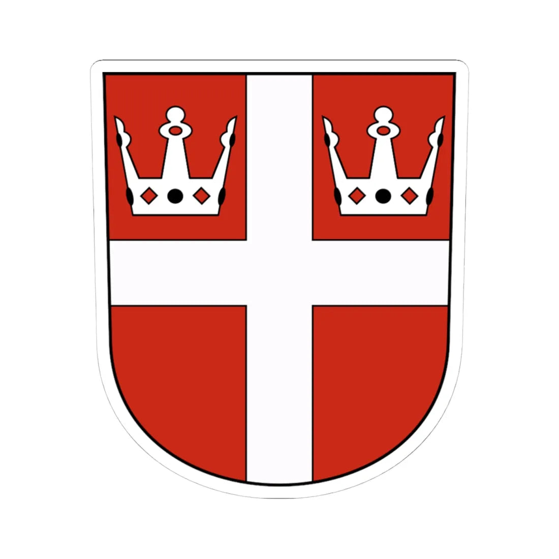 Langrickenbach-blazon (Switzerland) (Coat of Arms) STICKER Vinyl Kiss-Cut Decal 4 Inch White - The Sticker Space