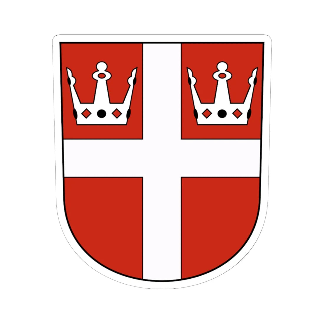 Langrickenbach-blazon (Switzerland) (Coat of Arms) STICKER Vinyl Kiss-Cut Decal 6 Inch White - The Sticker Space