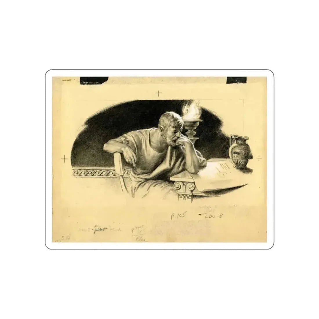 Language for Daily Use Illustration (World Book Company, undated) _ 3 (Magazine Illustration) STICKER Vinyl Die-Cut Decal White Die-Cut 5 Inch - The Sticker Space