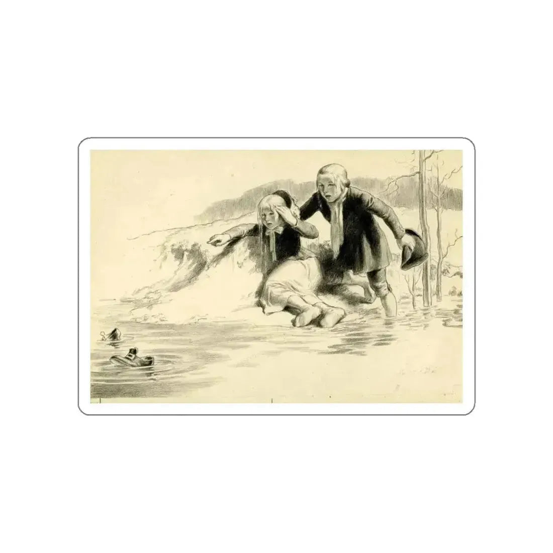 Language for Daily Use Illustration (World Book Company, undated) _ 4 (Magazine Illustration) STICKER Vinyl Die-Cut Decal - The Sticker Space