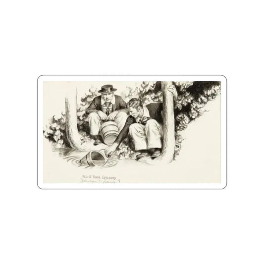 Language for Daily Use Illustration (World Book Company, undated) _ 6 (Magazine Illustration) STICKER Vinyl Die-Cut Decal White Die-Cut 2 Inch - The Sticker Space