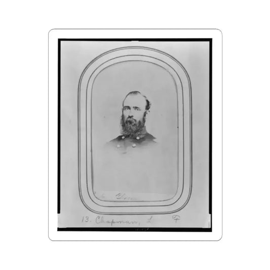 Lansard F. Chapman, Bust Portrait, Facing Slightly Left (U.S. Civil War) STICKER Vinyl Kiss-Cut Decal 2 Inch White - The Sticker Space