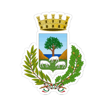 Lanusei-Stemma (Italy) (Coat of Arms) STICKER Vinyl Kiss-Cut Decal 6 Inch White - The Sticker Space