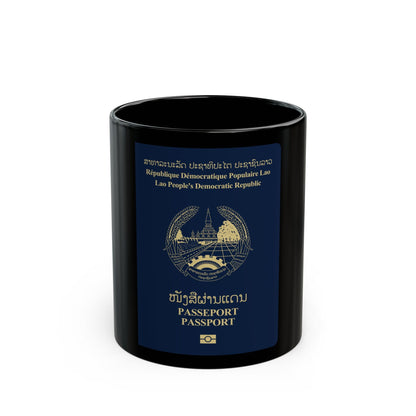 Laos Passport - Black Coffee Mug