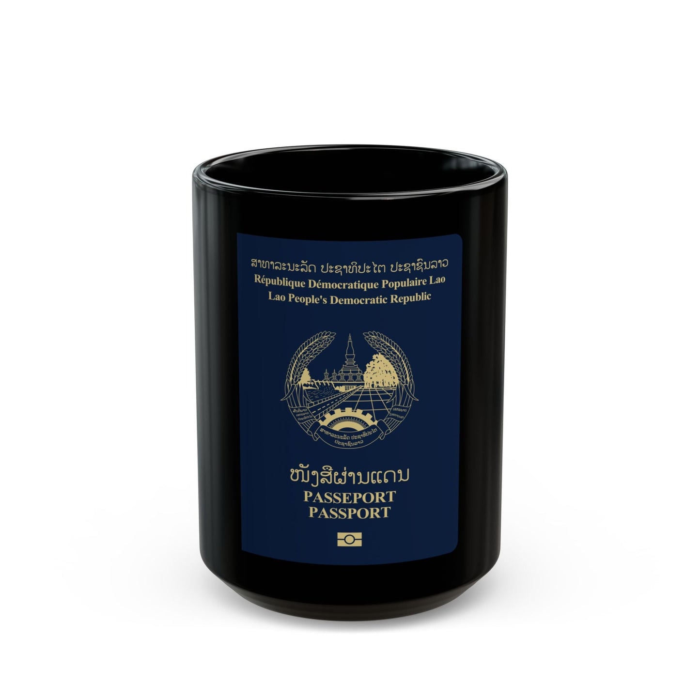 Laos Passport - Black Coffee Mug