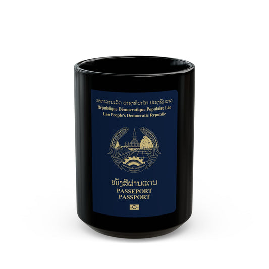 Laos Passport - Black Coffee Mug