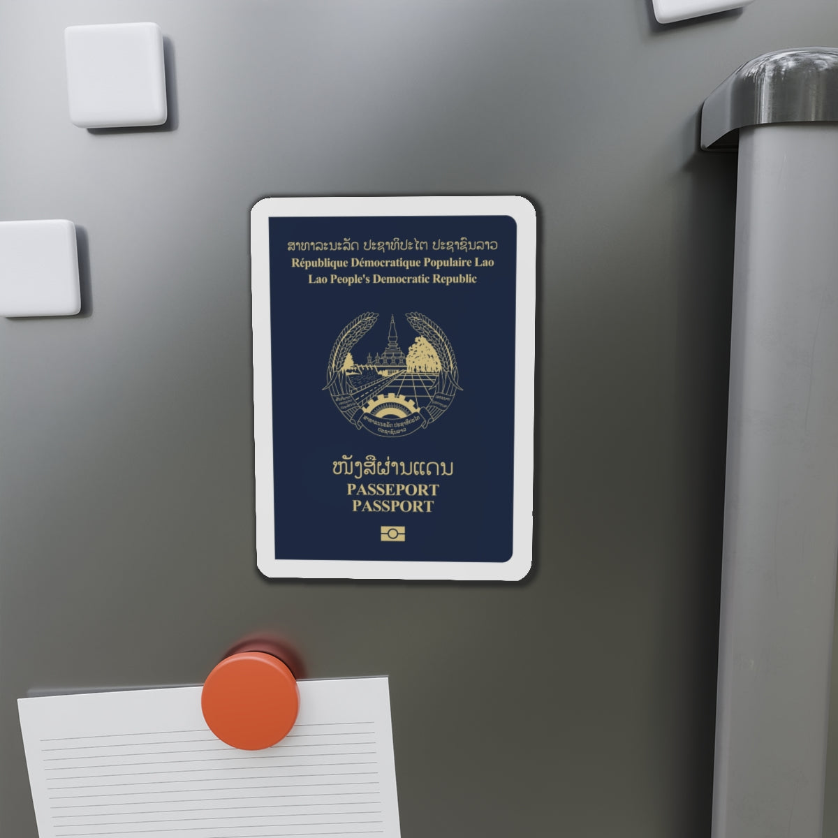 Laos Passport - Die-Cut Magnet-The Sticker Space