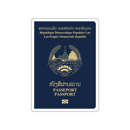 Laos Passport STICKER Vinyl Die-Cut Decal-White-The Sticker Space