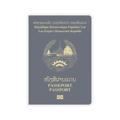 Laos Passport - STICKER Vinyl Kiss-Cut Decal 6 Inch Transparent - The Sticker Space