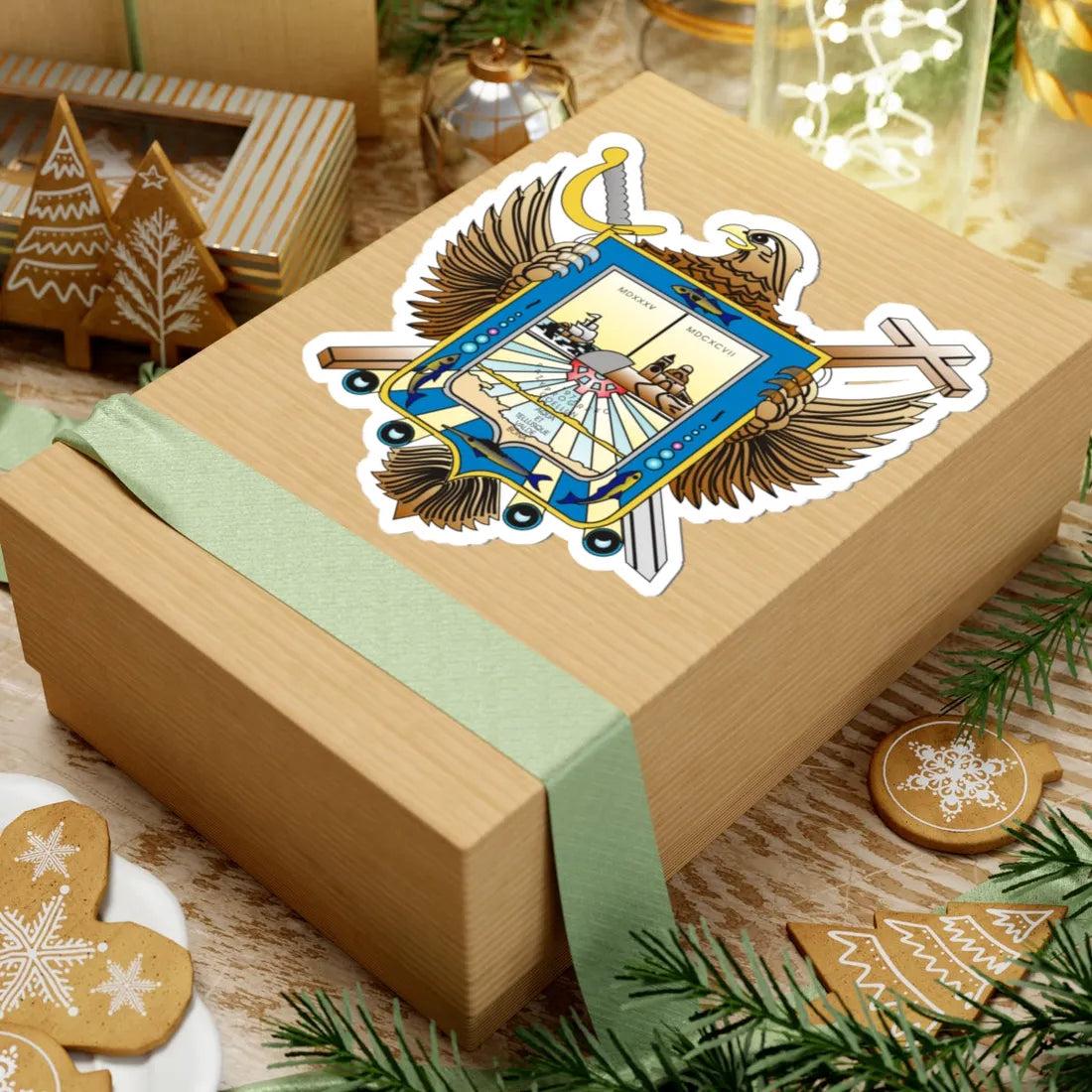 LAPAZBCSESCUDO (Mexico) (Coat of Arms) STICKER Vinyl Kiss-Cut Decal - The Sticker Space