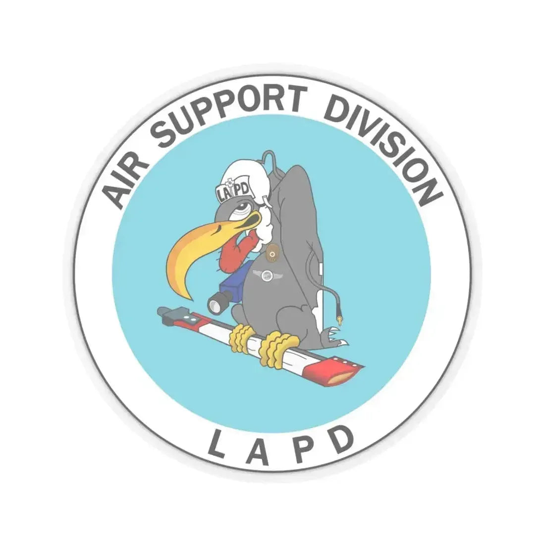 LAPD Air Support Division - STICKER Vinyl Kiss-Cut Decal 6 Inch Transparent - The Sticker Space