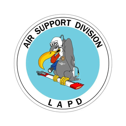 LAPD Air Support Division - STICKER Vinyl Kiss-Cut Decal 6 Inch White - The Sticker Space