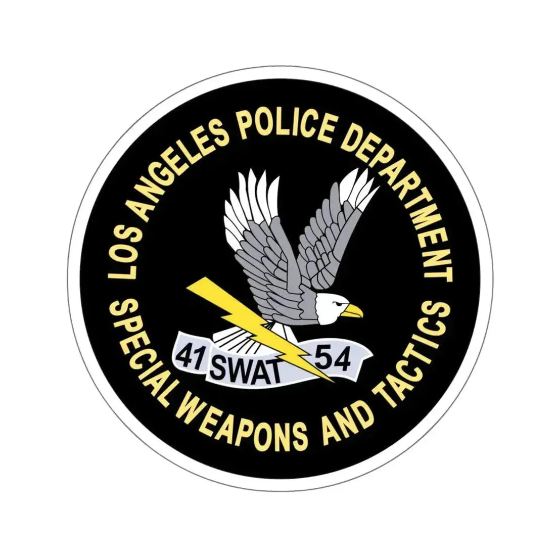 LAPD Special Weapons and Tactics SWAT - STICKER Vinyl Kiss-Cut Decal 6 Inch White - The Sticker Space