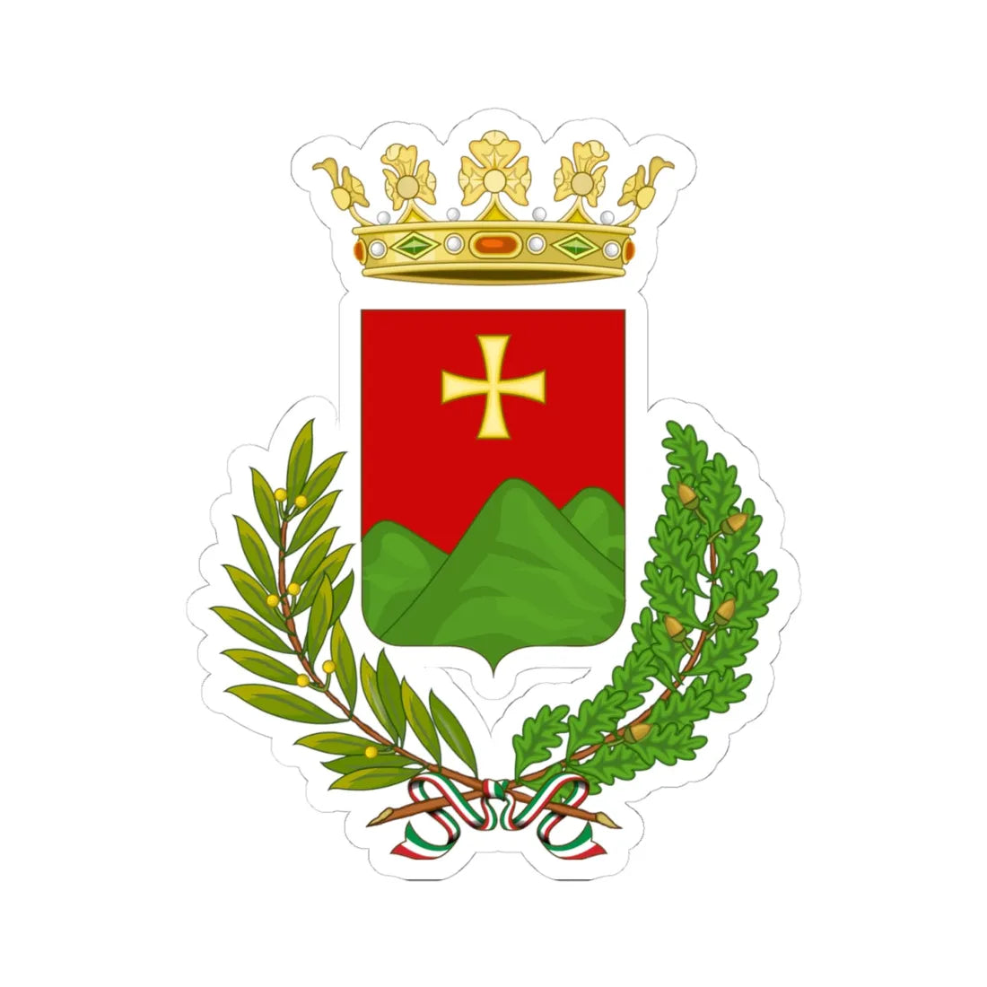 Lapedona-Stemma (Italy) (Coat of Arms) STICKER Vinyl Kiss-Cut Decal 4 Inch White - The Sticker Space