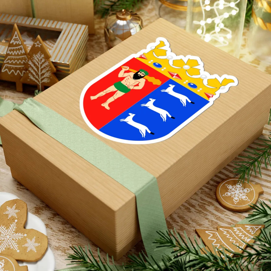 Lapin läänin vaakuna (Finland) (Coat of Arms) STICKER Vinyl Kiss-Cut Decal - The Sticker Space