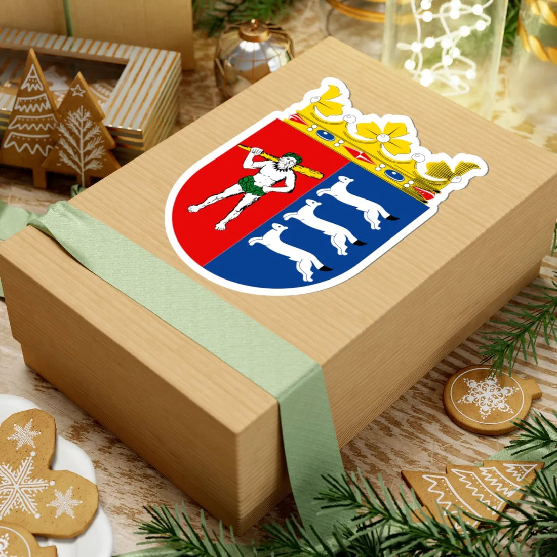 Lapin lääni.vaakuna.1997 (Finland) (Coat of Arms) STICKER Vinyl Kiss-Cut Decal - The Sticker Space