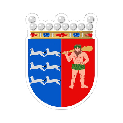 Lapin lääni.vaakuna.old (Finland) (Coat of Arms) STICKER Vinyl Kiss-Cut Decal 6 Inch White - The Sticker Space
