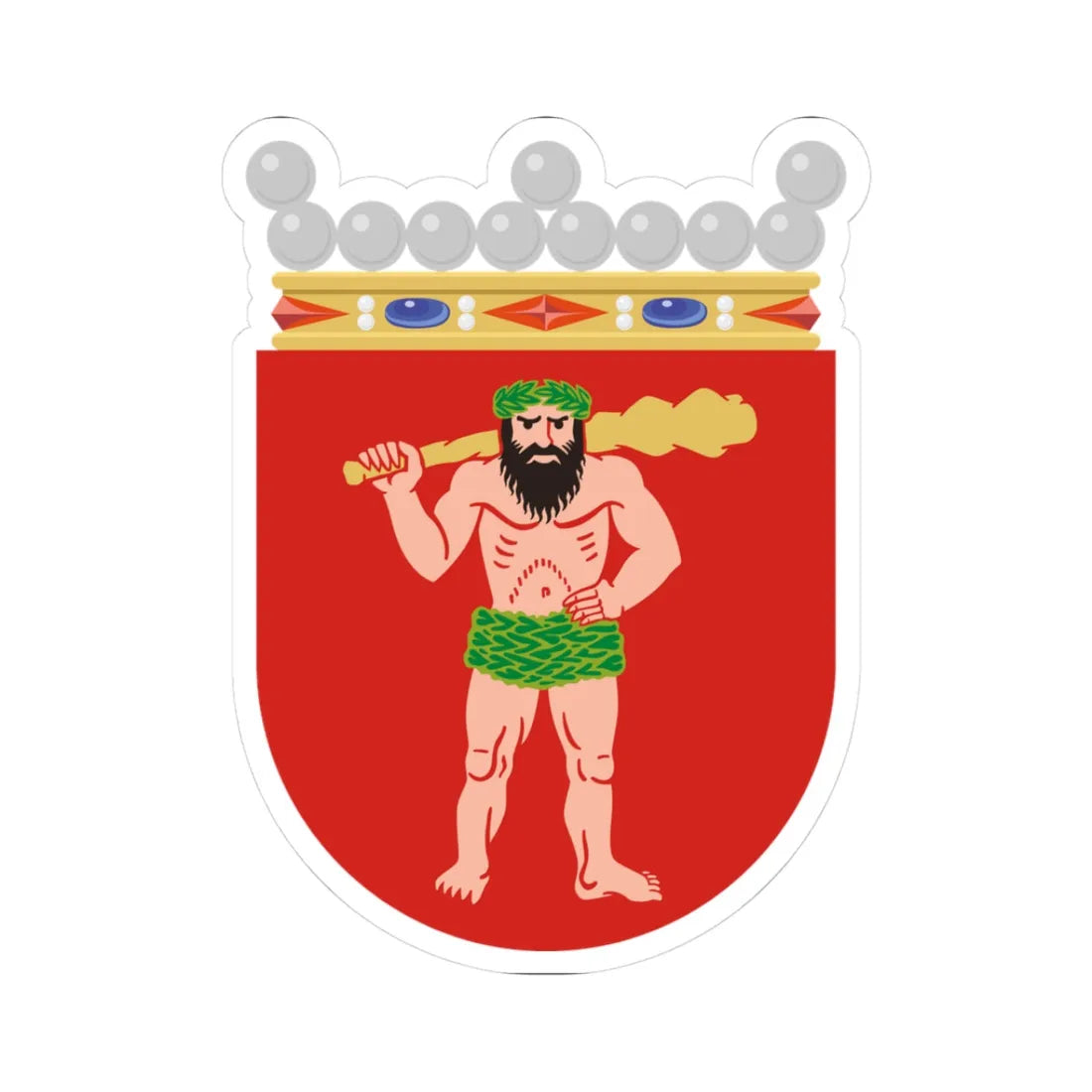 Lapin maakunnan vaakuna (Finland) (Coat of Arms) STICKER Vinyl Kiss-Cut Decal 3 Inch White - The Sticker Space