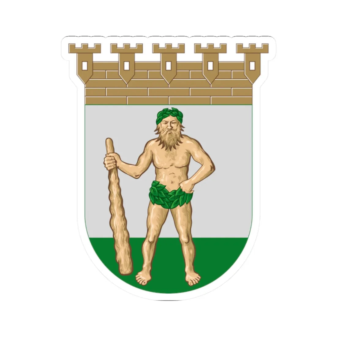 Lappeenranta.vaakuna (Finland) (Coat of Arms) STICKER Vinyl Kiss-Cut Decal 2 Inch White - The Sticker Space
