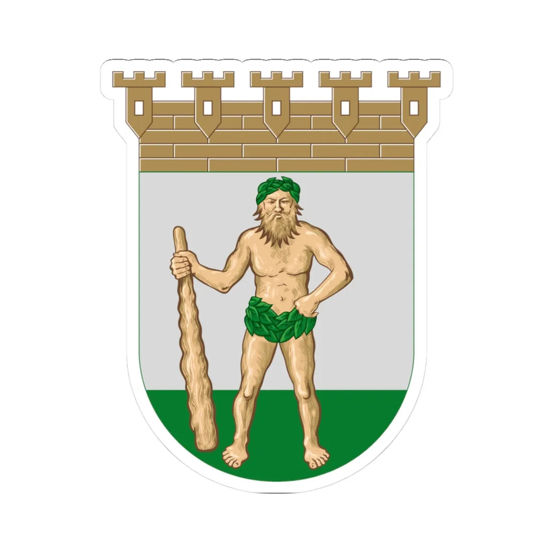 Lappeenranta.vaakuna (Finland) (Coat of Arms) STICKER Vinyl Kiss-Cut Decal 3 Inch White - The Sticker Space