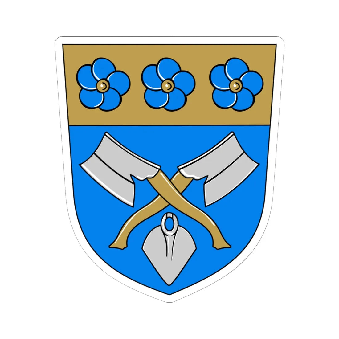 Lappi.vaakuna (Finland) (Coat of Arms) STICKER Vinyl Kiss-Cut Decal 6 Inch White - The Sticker Space