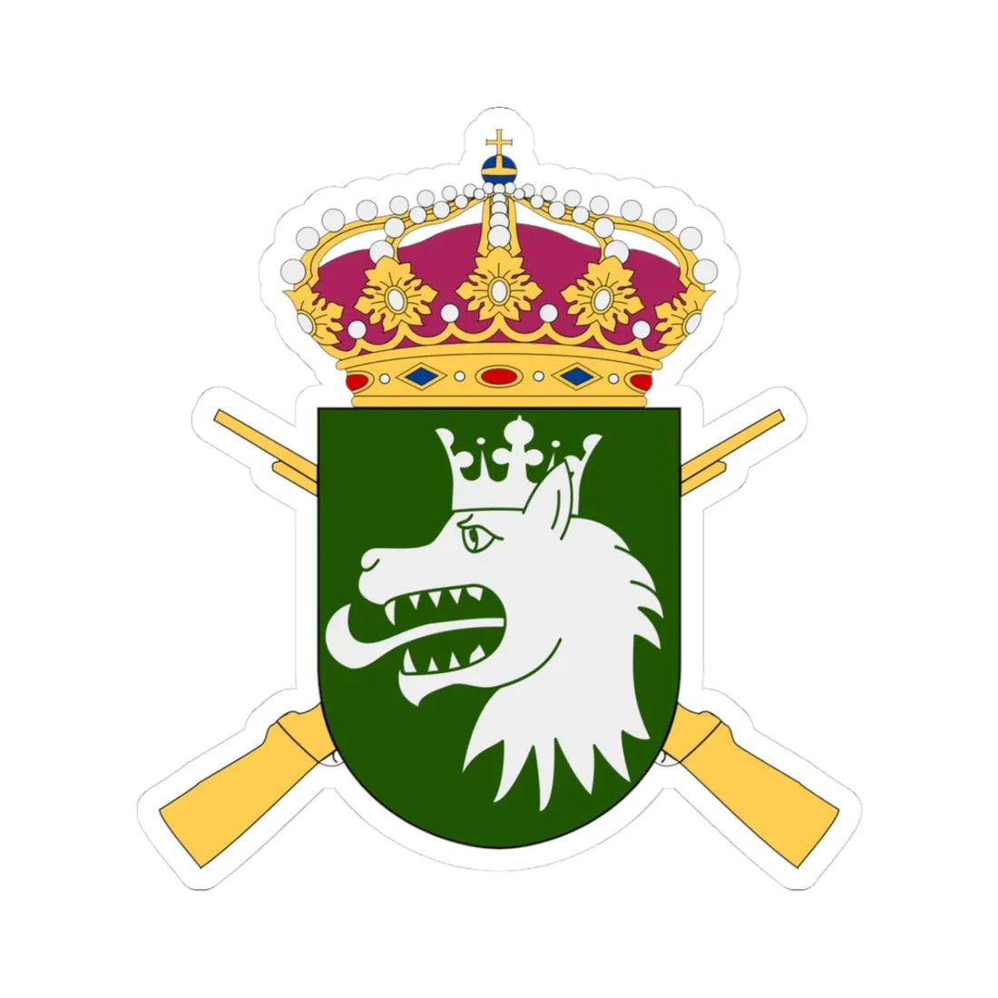 Lapplandsjägargruppen vapen (Sweden) (Coat of Arms) STICKER Vinyl Kiss-Cut Decal 3 Inch White - The Sticker Space
