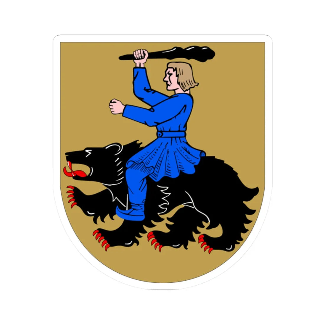 Lapua.vaakuna (Finland) (Coat of Arms) STICKER Vinyl Kiss-Cut Decal 2 Inch White - The Sticker Space