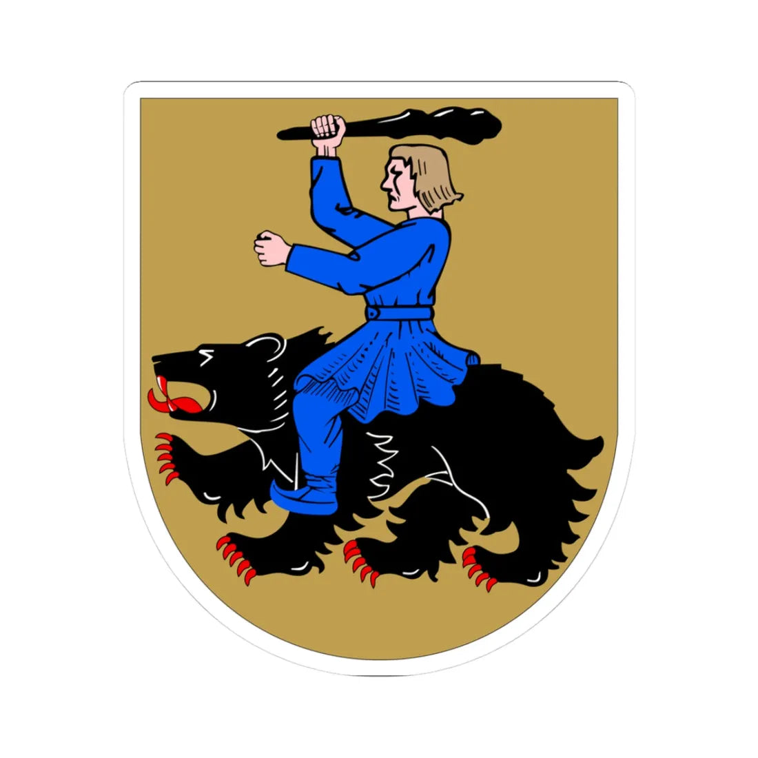 Lapua.vaakuna (Finland) (Coat of Arms) STICKER Vinyl Kiss-Cut Decal 3 Inch White - The Sticker Space