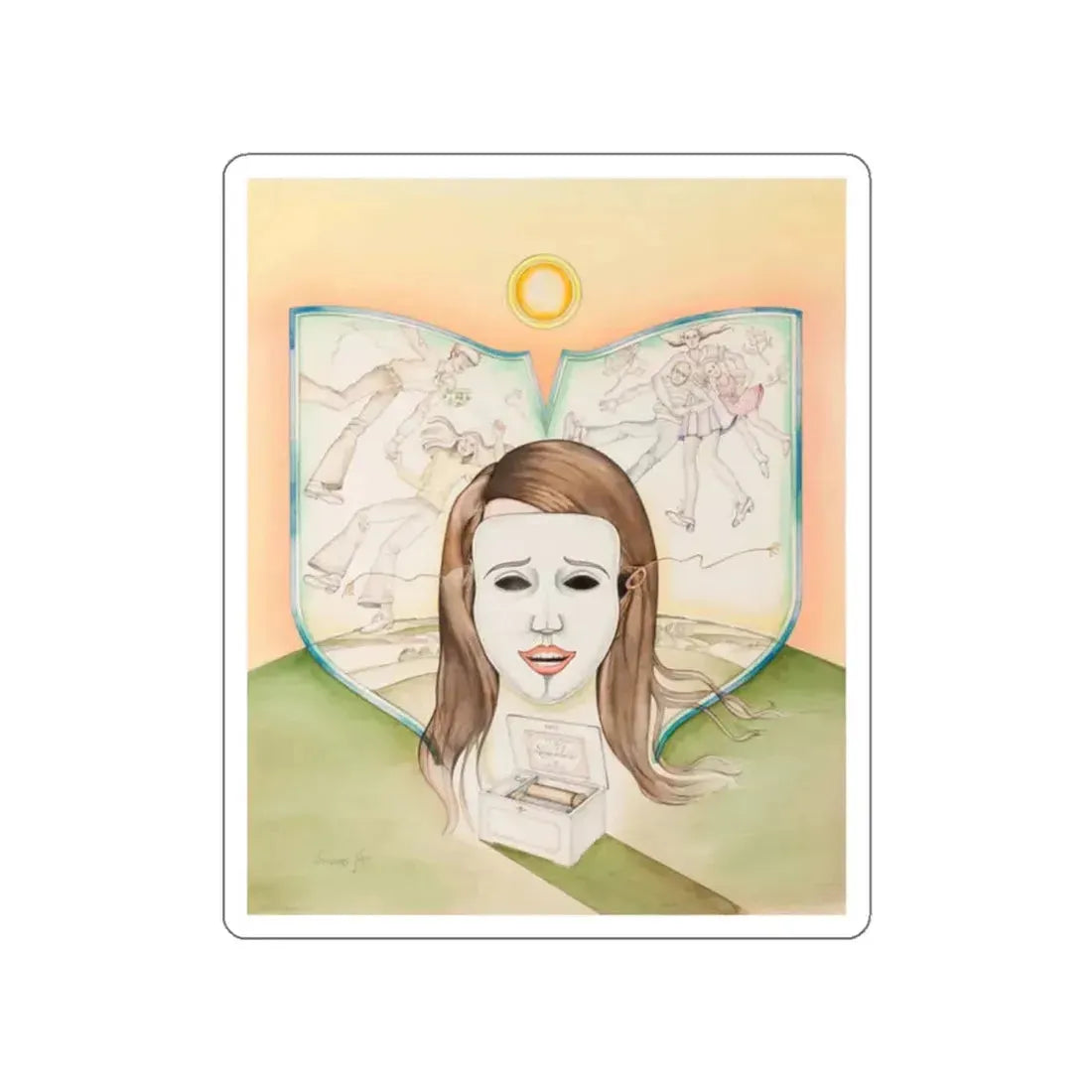 Lara's Theme Illustration (Magazine Illustration) STICKER Vinyl Die-Cut Decal White Die-Cut 2 Inch - The Sticker Space