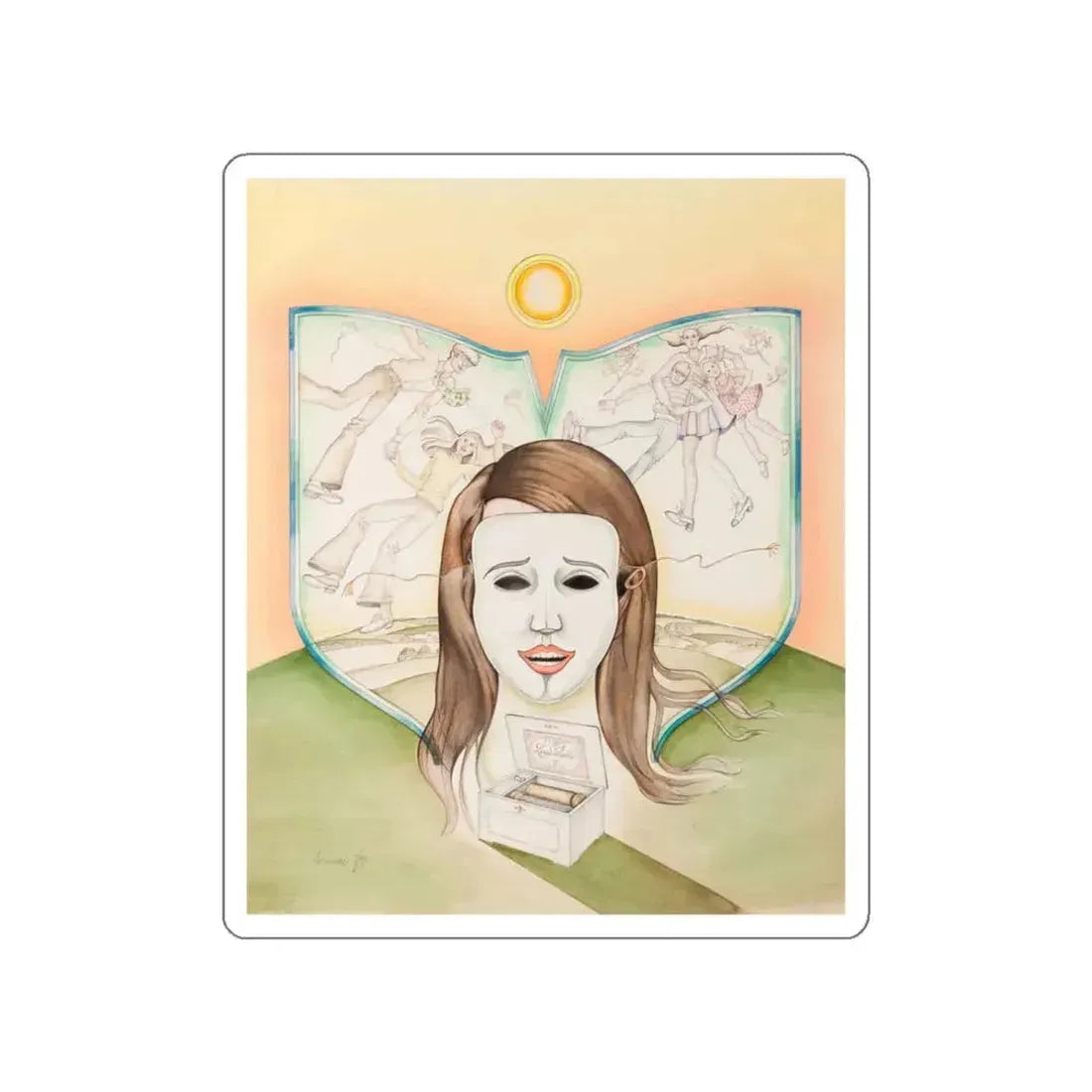 Lara's Theme Illustration (Magazine Illustration) STICKER Vinyl Die-Cut Decal White Die-Cut 3 Inch - The Sticker Space