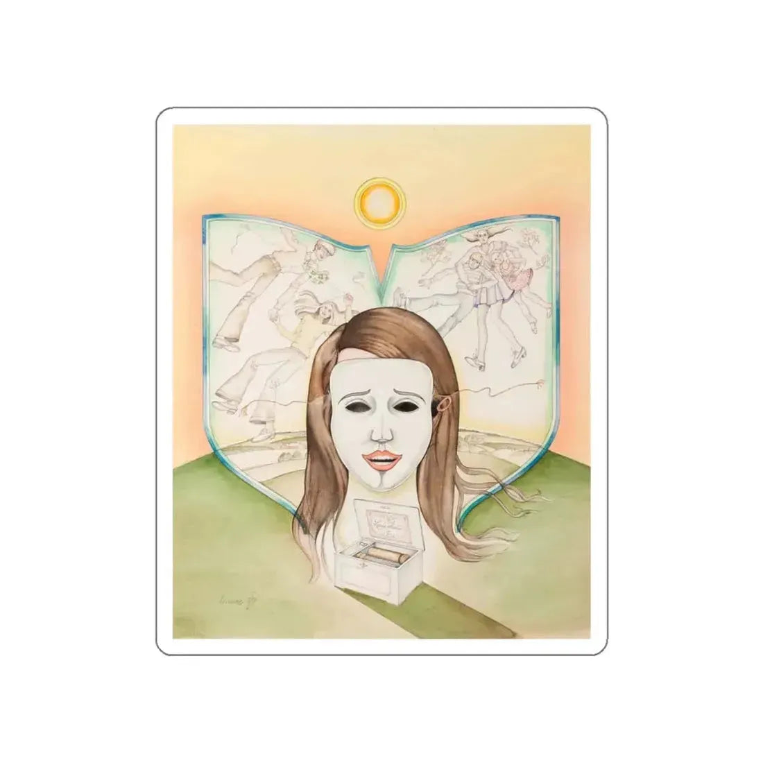 Lara's Theme Illustration (Magazine Illustration) STICKER Vinyl Die-Cut Decal White Die-Cut 5 Inch - The Sticker Space