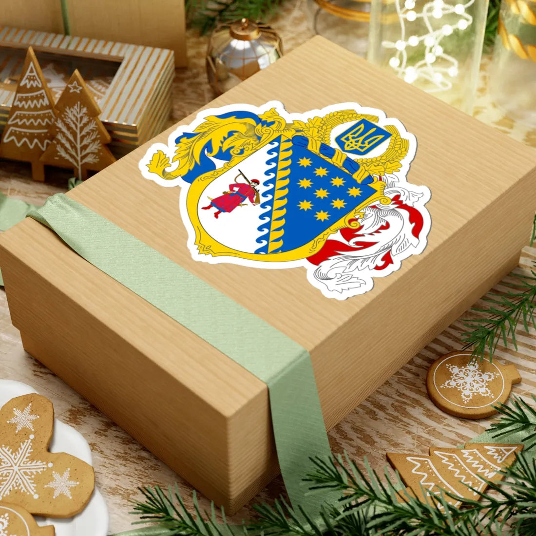 Large Coat of Arms of Dnipropetrovsk Oblast (Ukraine) (Coat of Arms) STICKER Vinyl Kiss-Cut Decal - The Sticker Space