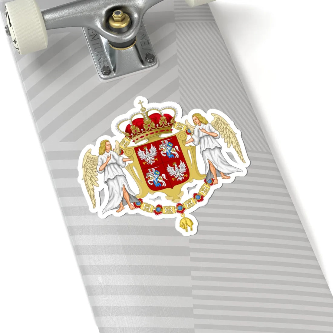Large coat of arms of polish-lithuanian commonwealth under jagiellon (Poland) (Coat of Arms) STICKER Vinyl Kiss-Cut Decal - The Sticker Space