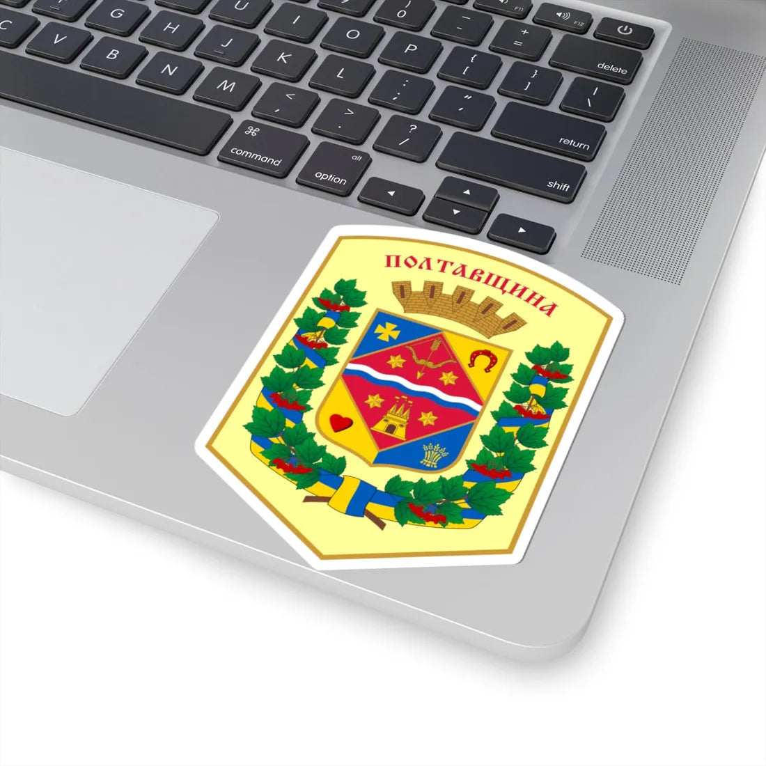 Large Coat of Arms of Poltava Oblast (Ukraine) (Coat of Arms) STICKER Vinyl Kiss-Cut Decal - The Sticker Space