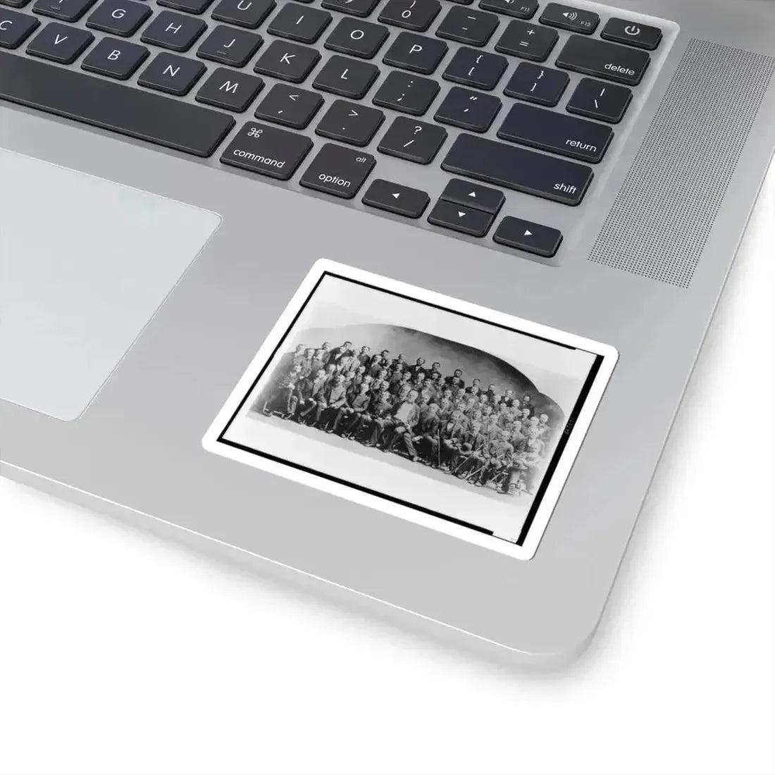 Large Group of Union Veterans of the Civil War. Including William Tecumseh Sherman (Front Row, Center), Posed (U.S. Civil War) STICKER Vinyl Kiss-Cut Decal - The Sticker Space