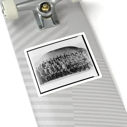Large Group of Union Veterans of the Civil War. Including William Tecumseh Sherman (Front Row, Center), Posed (U.S. Civil War) STICKER Vinyl Kiss-Cut Decal - The Sticker Space